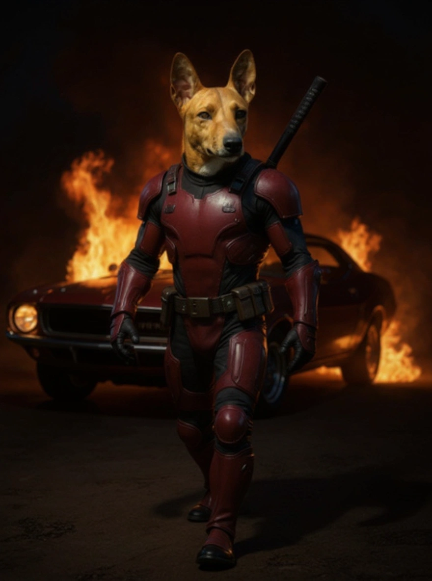 Basenji as Funny Merc