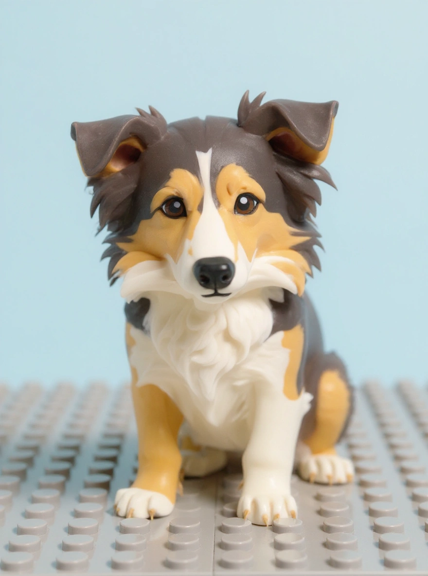 Shetland Sheepdog as Blocky World