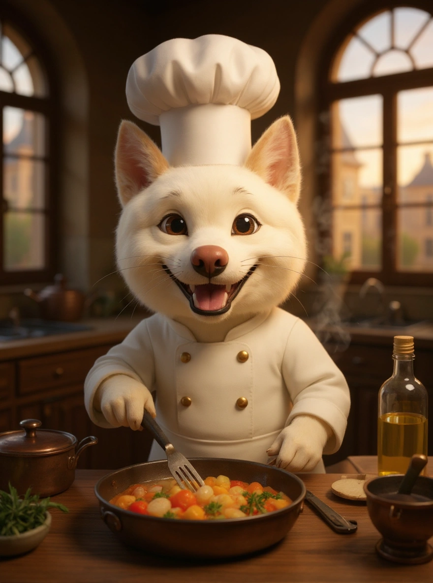 Shiba as Parisian Chef